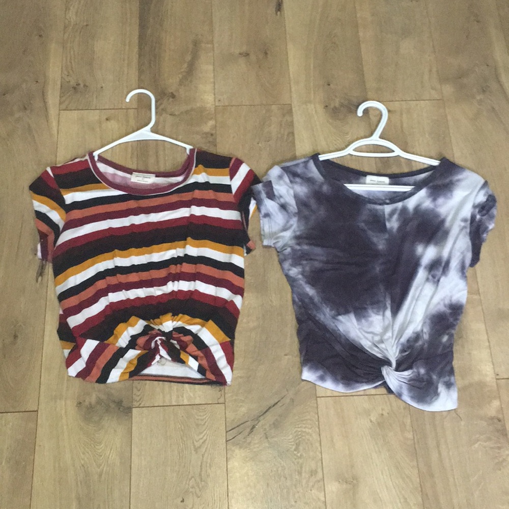 2 crop tops with unique patterns